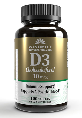 Windmill Natural Vitamin D3 Cholecalciferol 10 mcg