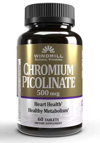 Windmill Natural Vitamins Chromium Picolinate 500 mcg