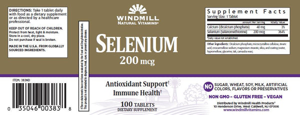 Windmill Selenium 200 Mcg Tablets 100 TABLETS