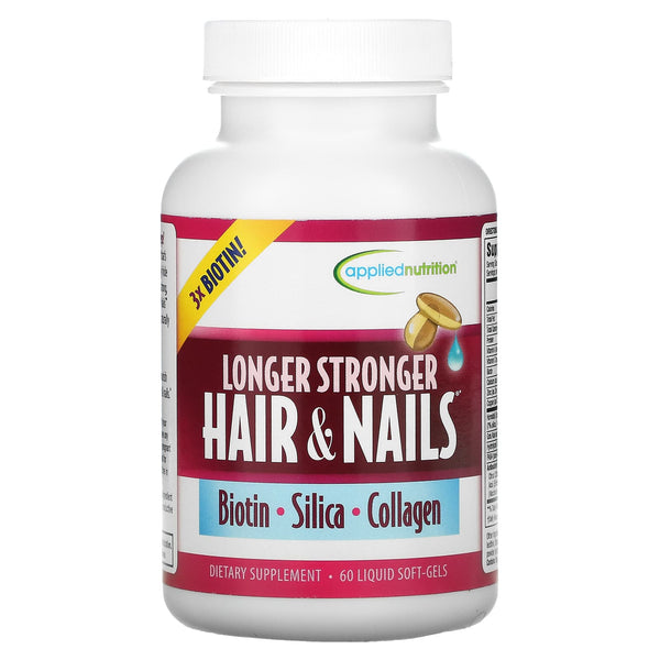 Applied Nutrition, Longer Stronger Hair & Nails, 60 Liquid Soft-Gels