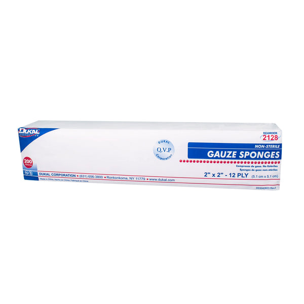 Dukal Gauze Sponges 2 x 2" 12-Ply Non-Sterile
