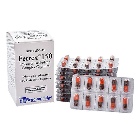 Breckenridge Ferrex 150 Polysaccharide iron complex Capsules