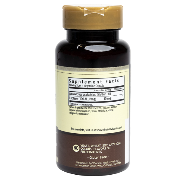 Windmill Natural Vitamins Super Probiotic Plus with Acidophilus (5 Billion CFU) 60 Capsules