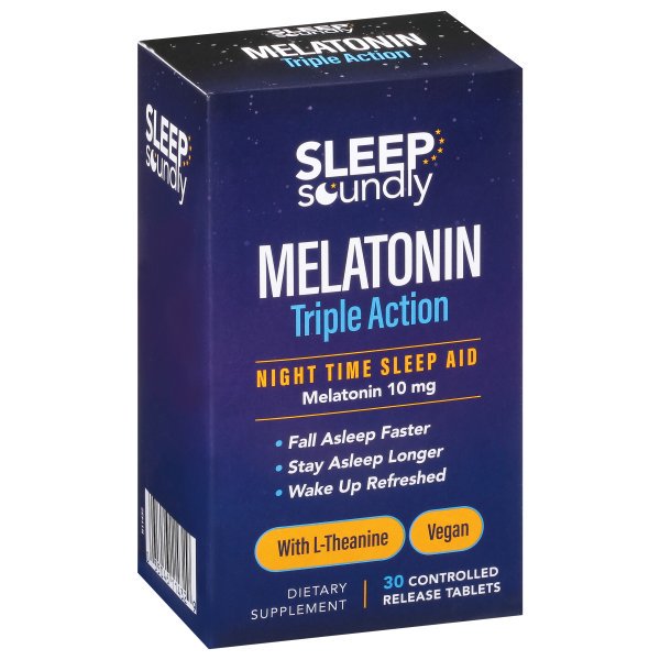 Windmill Sleep Soundly Melatonin Triple Action 10mg with L-Theanine