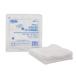 Dukal Gauze Sponges USP Type VII Gauze 4" x 4" 8-Ply Sterile