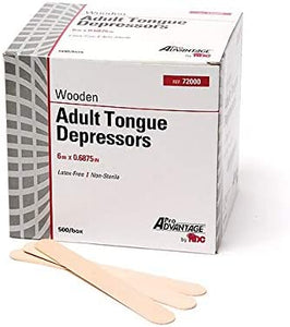 Pro Advantage Wooden Adult Tongue Depressor 6X11/16