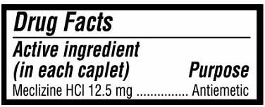 RELIABLE 1 LABORATORIES Meclizine HCL 12.5 mg Caplets