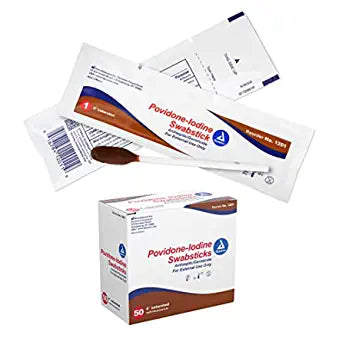 Dynarex Povidone Iodine Swabsticks(1 Box of 50)