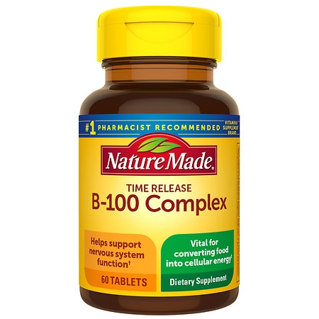 Nature Made Time Release B-100 B Complex 60 Tablets