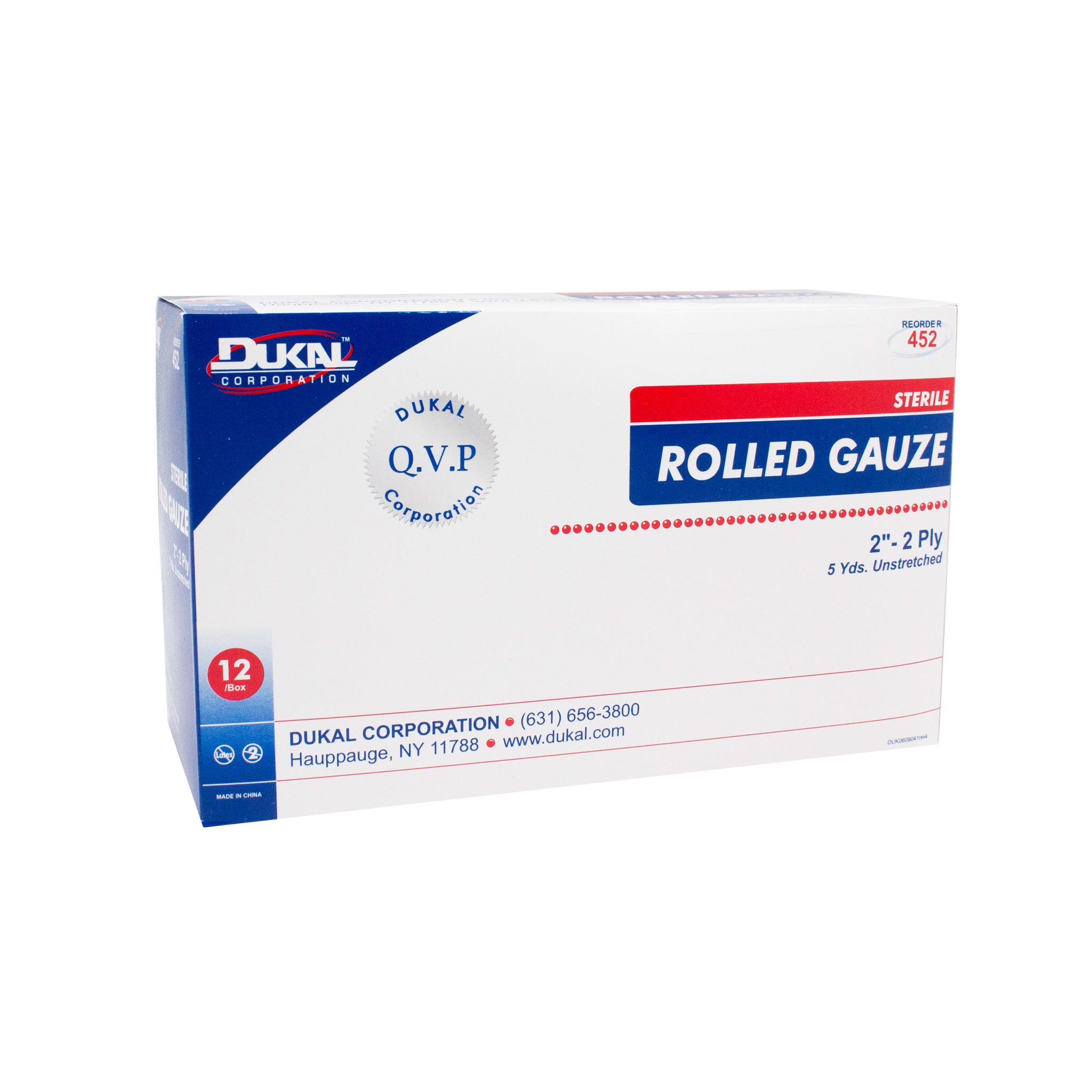 Dukal Rolled Gauze 2" 2-Ply Sterile