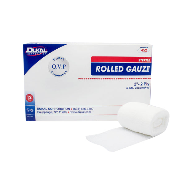 Dukal Rolled Gauze 2" 2-Ply Sterile