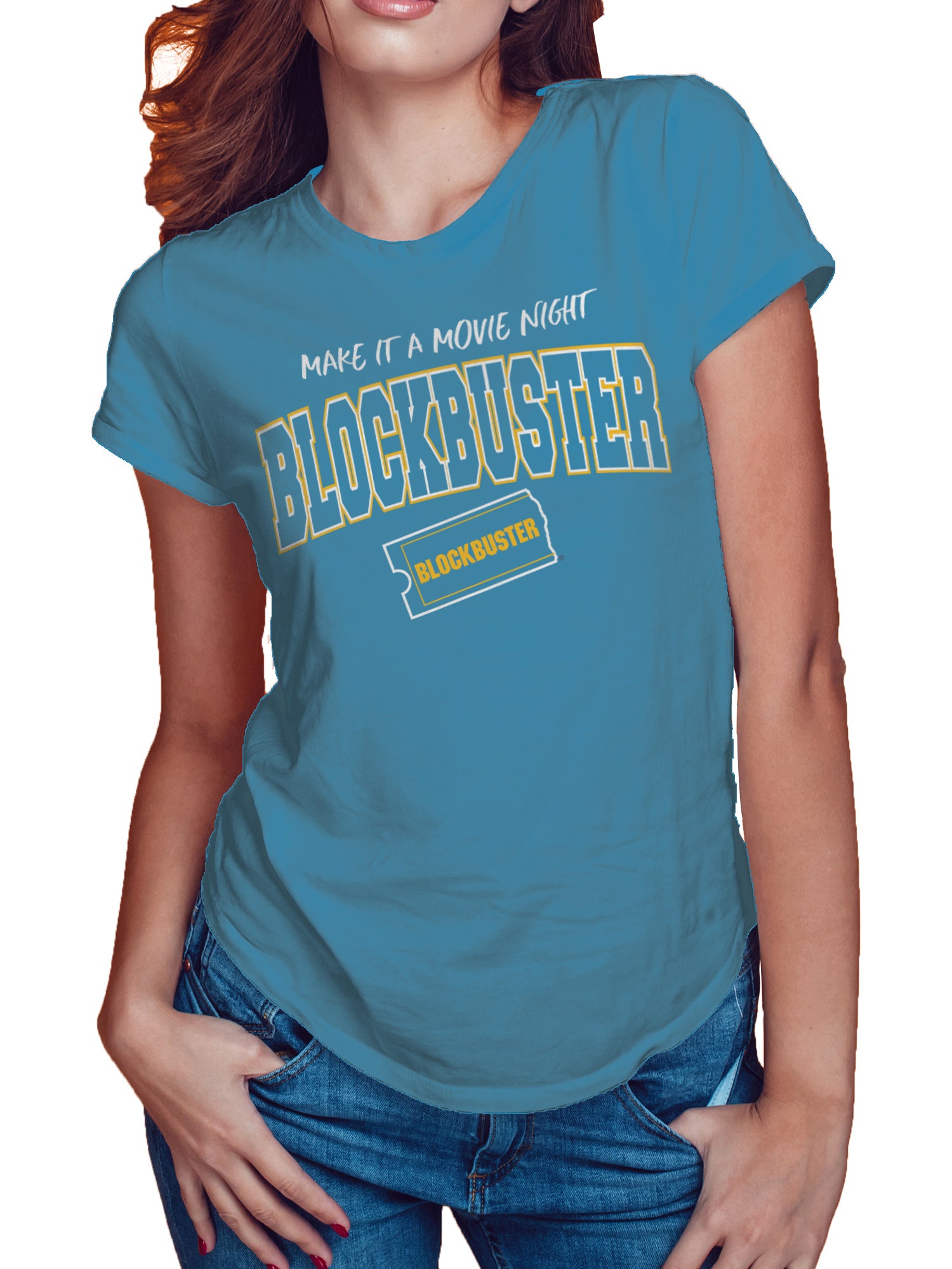 Blockbuster Juniors T-Shirt with Blockbuster Graphic Logo XS