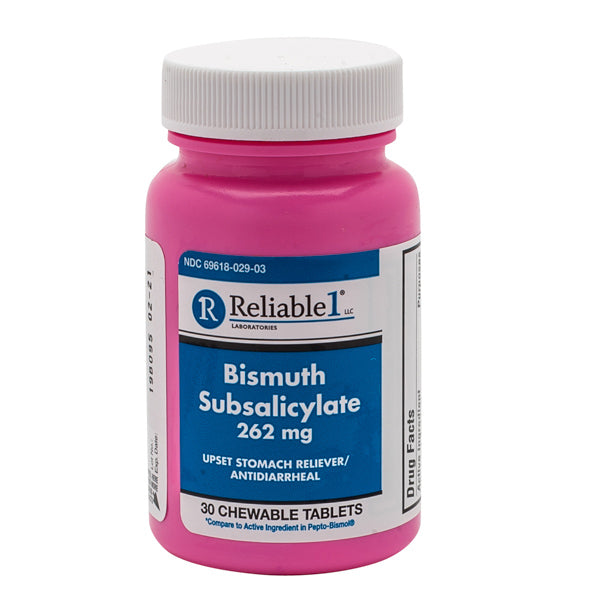 Reliable 1 Pink Bismuth Subsalicylate 262mg