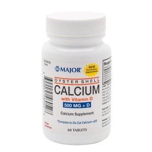 Major Pharm Oyster Shell Calcium, with Vitamin D, 500 mg- 60 tab