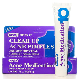 RUGBY BENZOYL PEROXIDE ACNE MEDICATION 1.5 oz per Tube