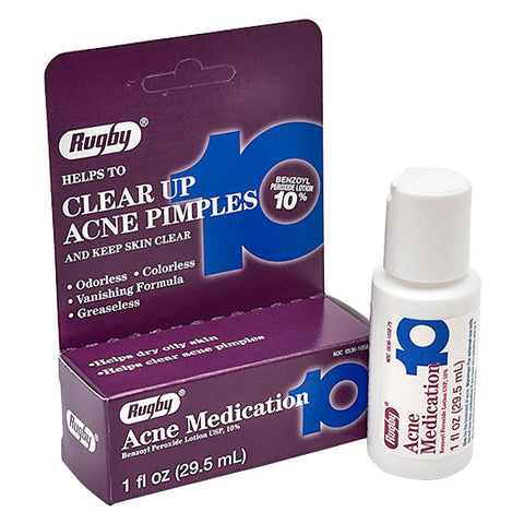 Rugby Clear Up Acne Pimples (10% Benzoyl Peroxide Lotion)