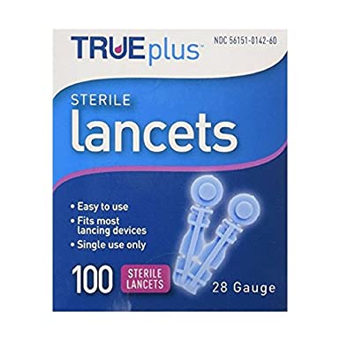 Trueplus Sterile Lancets, 28 Gauge, 100 Each