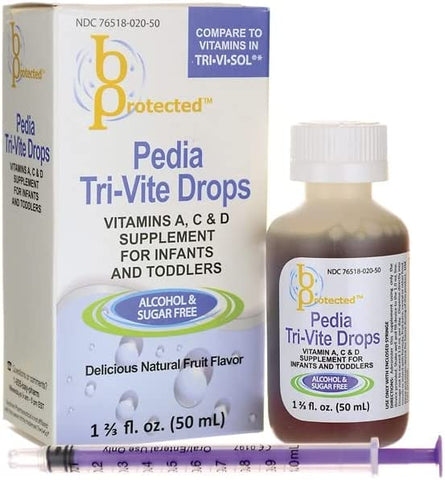 B Protected Pedia Tri-Vite Drops Vitamins Vitamins A, C & D supplement For infants and toddlers