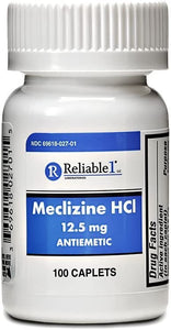 RELIABLE 1 LABORATORIES Meclizine HCL 12.5 mg Caplets