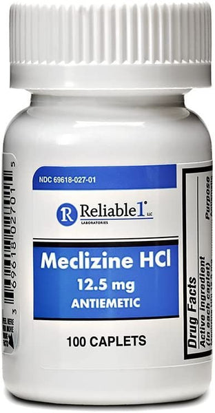 RELIABLE 1 LABORATORIES Meclizine HCL 12.5 mg Caplets
