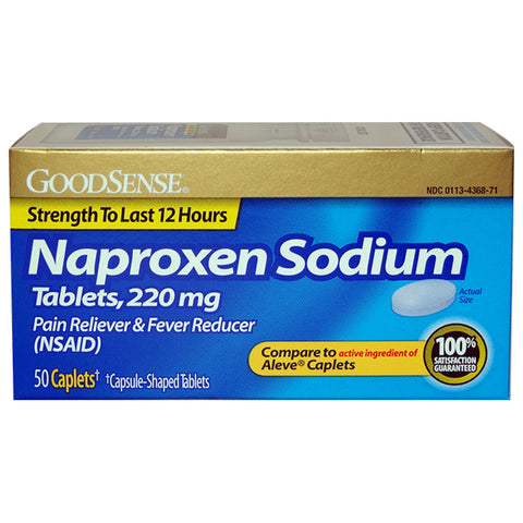 GoodSense Naproxen Sodium Pain & Fever Reliever Caplets 220mg