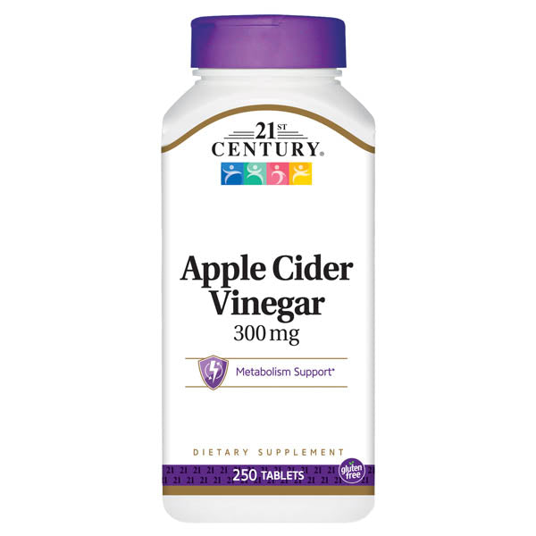 21st Century Apple Cider Vinegar 300mg Tablets, 250 Count