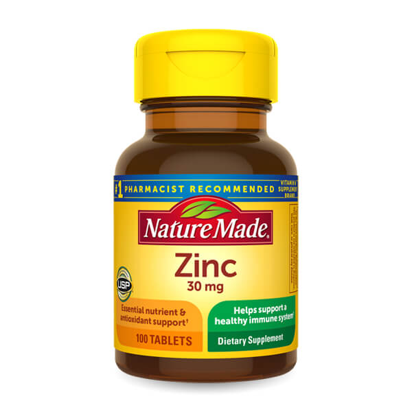 Nature Made Zinc Tabs  30 mg  100 count