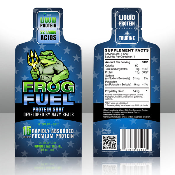 Frog Fuel Power Collagen Liquid Protein Shots Ready-to-Drink 24 Packets