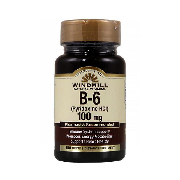 Windmill Natural Vitamin B6 Pyridoxine HCI 100mg