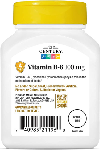21st Century Vitamin B-6 100mg