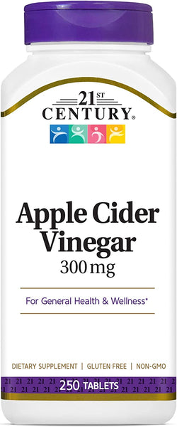 21st Century Apple Cider Vinegar 300mg Tablets, 250 Count