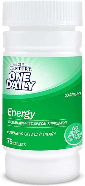 21st Century One Daily Energy Tablets, 75 Count