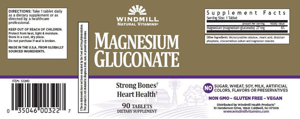 Windmill Magnesium Gluconate 500 Mg  90 Tabs