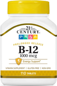21st Century B 12 1000 mcg Prolonged Release Tablets, 110 Count