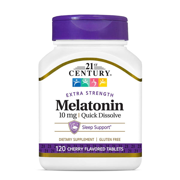 21st Century, Melatonin Quick Dissolve Tablets 10 mg Cherry Flavor 120 Count
