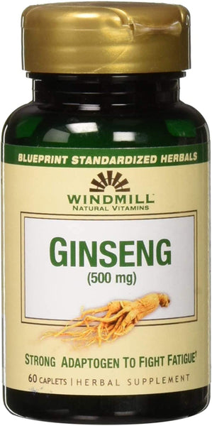 Windmill Ginseng 500 mg Extract Caplets 60