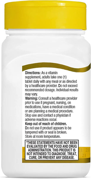 21st Century B 12 1000 mcg Prolonged Release Tablets, 110 Count