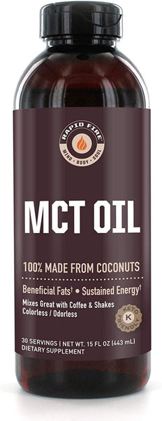 Rapid Fire MCT Oil, 100% Made from Coconuts 443ML