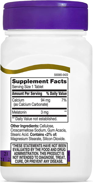 21st Century Melatonin 3 mg Tablets, 90 Count