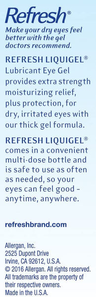 Refresh Liquigel Lubricant Eye Gel Soothing Gel 0.5 Fl Oz Sterile