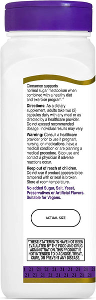 21st Century Cinnamon, 1000mg, 120 Vegicaps