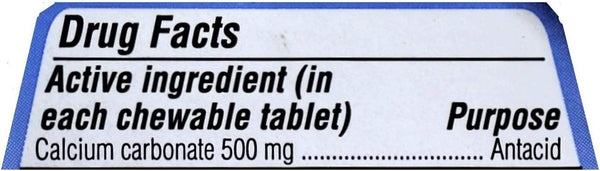 Reliable 1 Laboratories  Calcium Carbonate Antacid 150 Chewable Tablets
