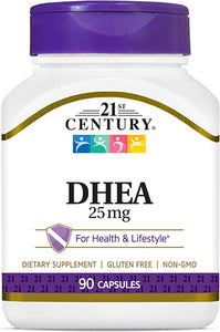 21st Century DHEA 25 mg Capsules, 90 Count