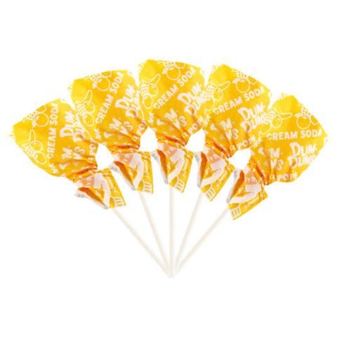 Cream Soda Dum Dums Yellow Party Pops - pack of 75