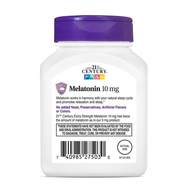 21st Century, Melatonin Quick Dissolve Tablets 10 mg Cherry Flavor 120 Count