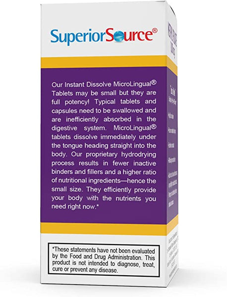 Superior Source Methylfolate 5-MTHF 1000 mcg, Quick Dissolve Sublingual Tablets, 60 Ct