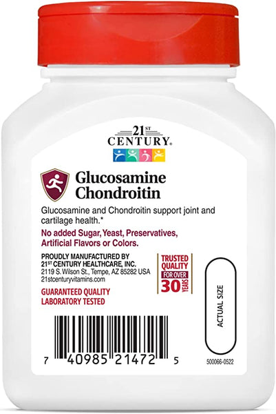 21st Century Glucosamine Chondroitin 250/200mg - Original Strength, 60 Count