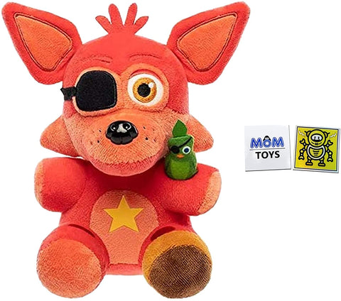 Foxy Plush FNAF Plushes Five Nights at Freddy's Pizza Simulator - Rockstar Foxy Collectible Figure, Multicolor and 2 My Outlet Mall Stickers