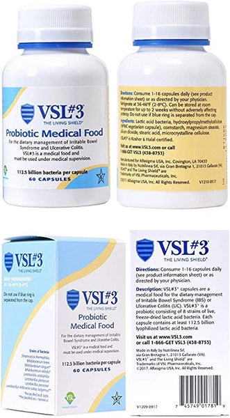 VSL#3 - Probiotic Medical Food for Dietary Management of Irritable Bowel Syndrome (IBS)  60 Capsules