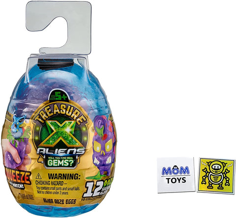 Treasure X Alien Egg - Ooze Egg with Collectible Figure Unboxing Adventure Single Pack Bundle - Styles May Vary with 2 My Outlet Mall Stickers
